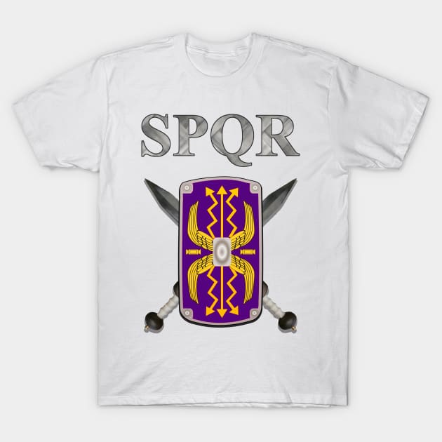 Roman SPQR Royal Shield T-Shirt by AgemaApparel